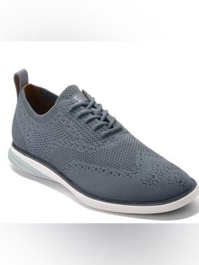 Cole Haan Grand Evolution Stitchlite Wingtip Oxford Storm Blue Sz 13